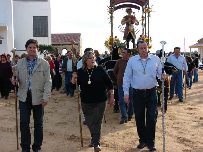 Imagen del traslado del Santo. Imagen del traslado del Santo.