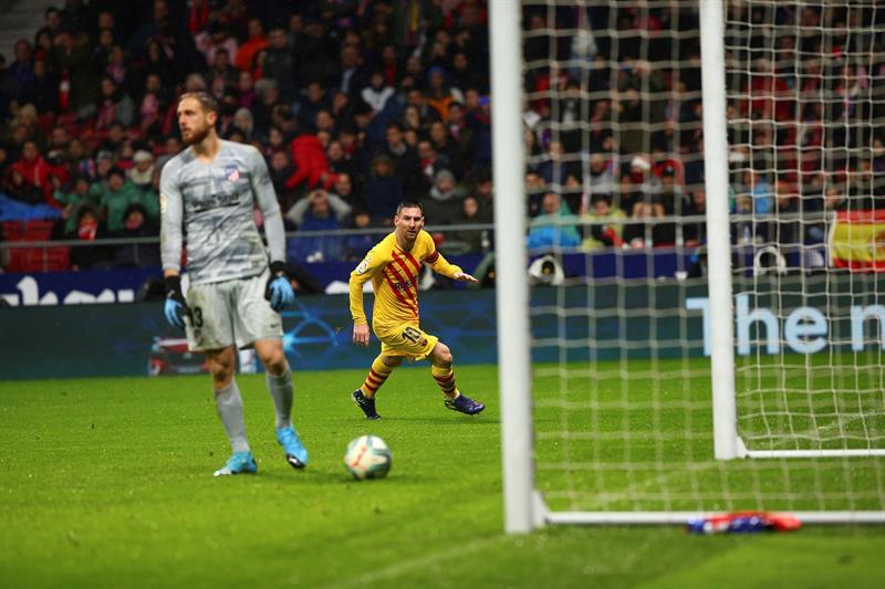 Messi celebra su gol. EFE Messi celebra su gol. EFE