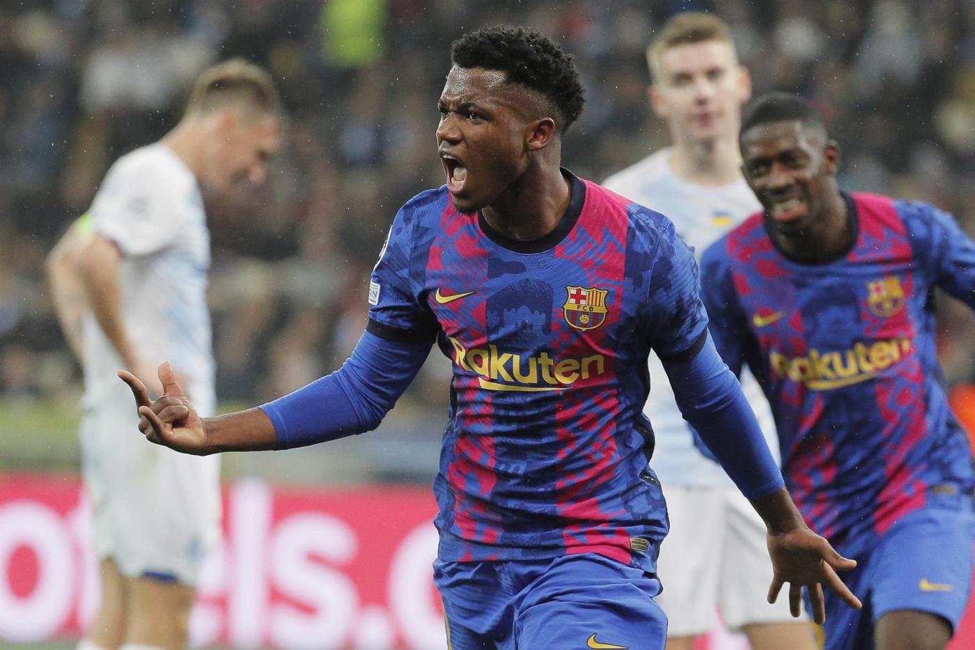 Ansu Fati celebra el gol. EFE Ansu Fati celebra el gol. EFE