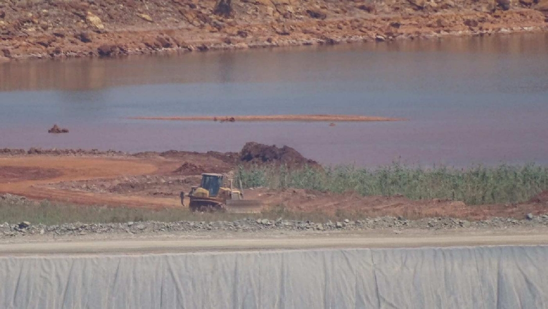 La balsa clausurada de la mina de Riotinto, el destino de nuevos residuos