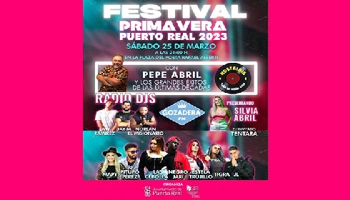 25 marzo: FESTIVAL PRIMAVERA PUERTO REAL 2023