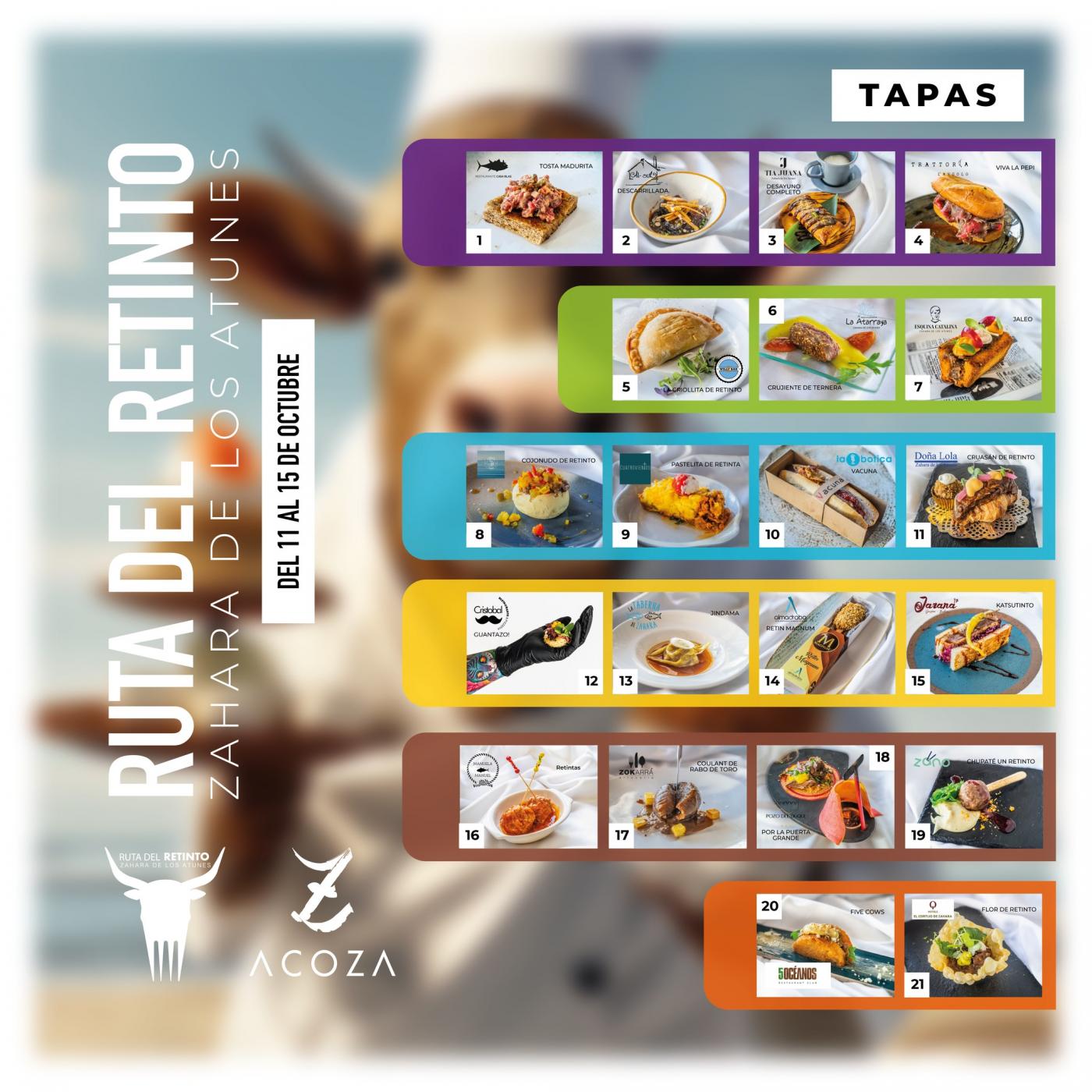 Tapas de la ruta. 
