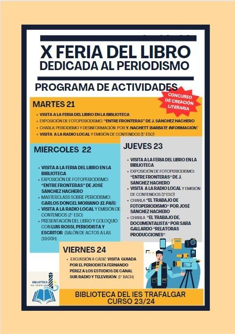 Programa Feria del libro IES Trafalgar 
