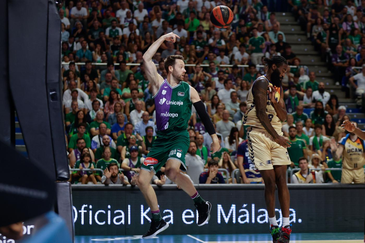Tyler Kalinoski, en el Unicaja Málaga-UCAM Murcia 