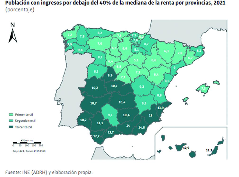 Mapa estadístico.  FRA/IVIE