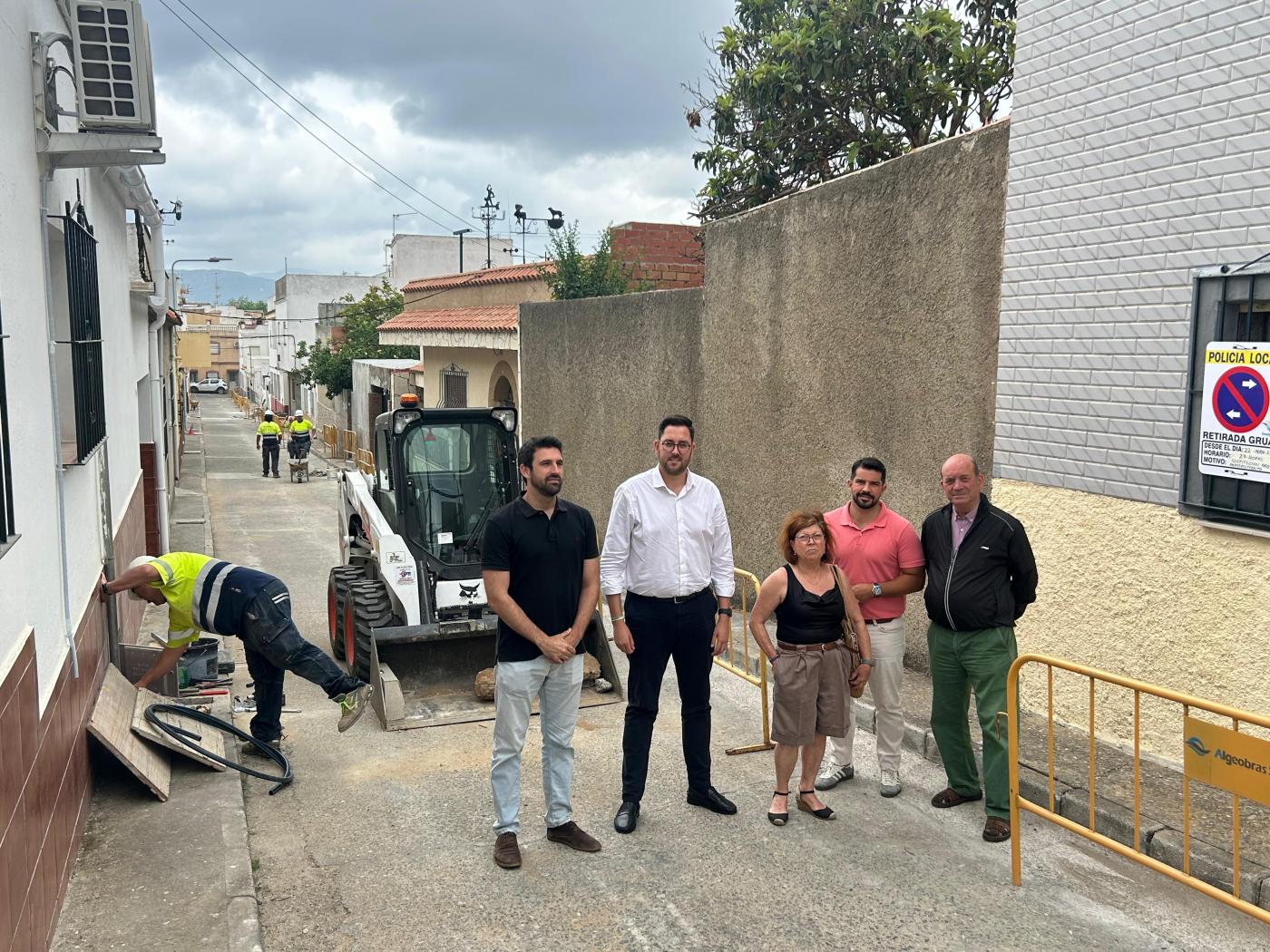 Imagen de la visita  de concejales a la obra en El Embarcadero - A.I.
