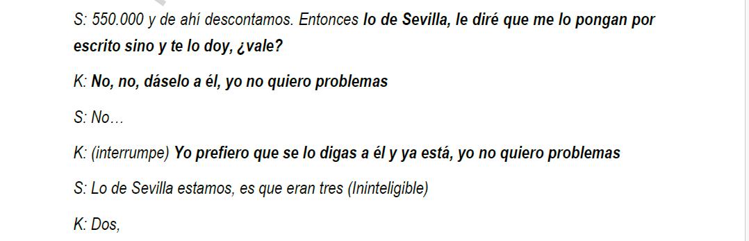 Extracto de la conversación. mjf