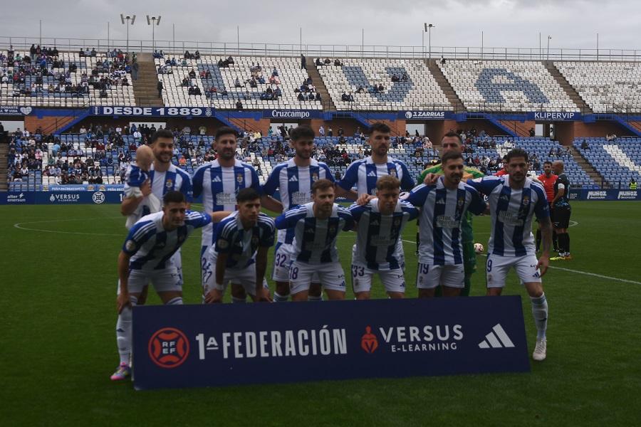 Once del Recreativo de Huelva en uno de los últimos partidos. - TENOR