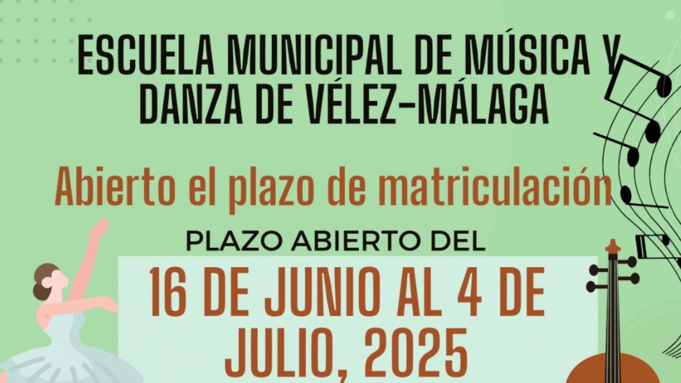 Abierto el plazo de matriculaciones para el curso 2025/26. - Ayuntamiento de Vélez-Málaga