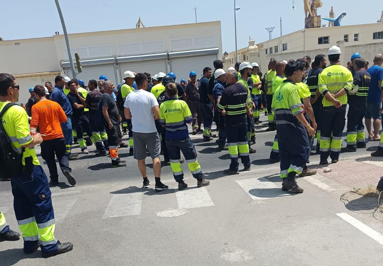 La huelga del metal se adelanta: parada la actividad del astillero en Cádiz de Navantia