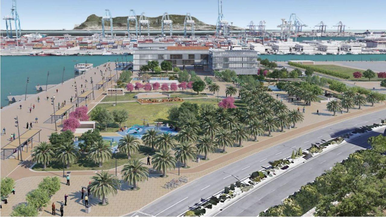 La nueva fase del Lago Marítimo de Algeciras incluye 1.300 metros cuadrados de zona verde