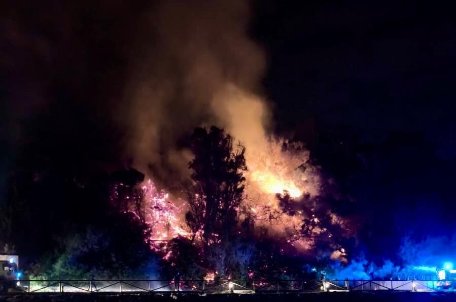 INCENDIO EN LA PASARELA BLAS DE LEZO EN FUENTEBRAVÍA. - VIVA