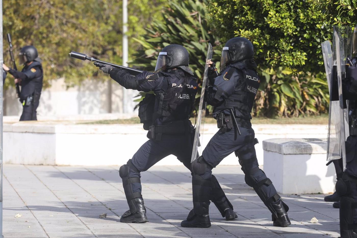 Tres detenidos por enfrentamientos entre Policía y manifestantes en el Río San Pedro
