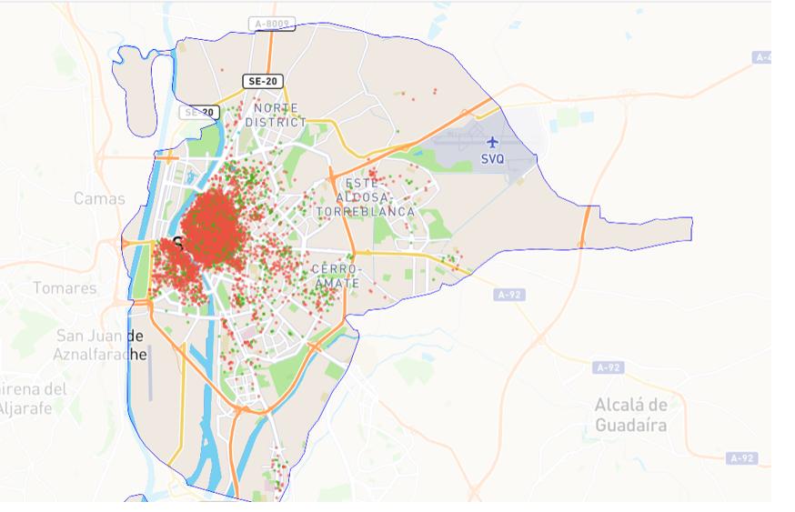 La plataforma turística Airbnb tiene 8.167 ofertas de alojamiento en Sevilla capital