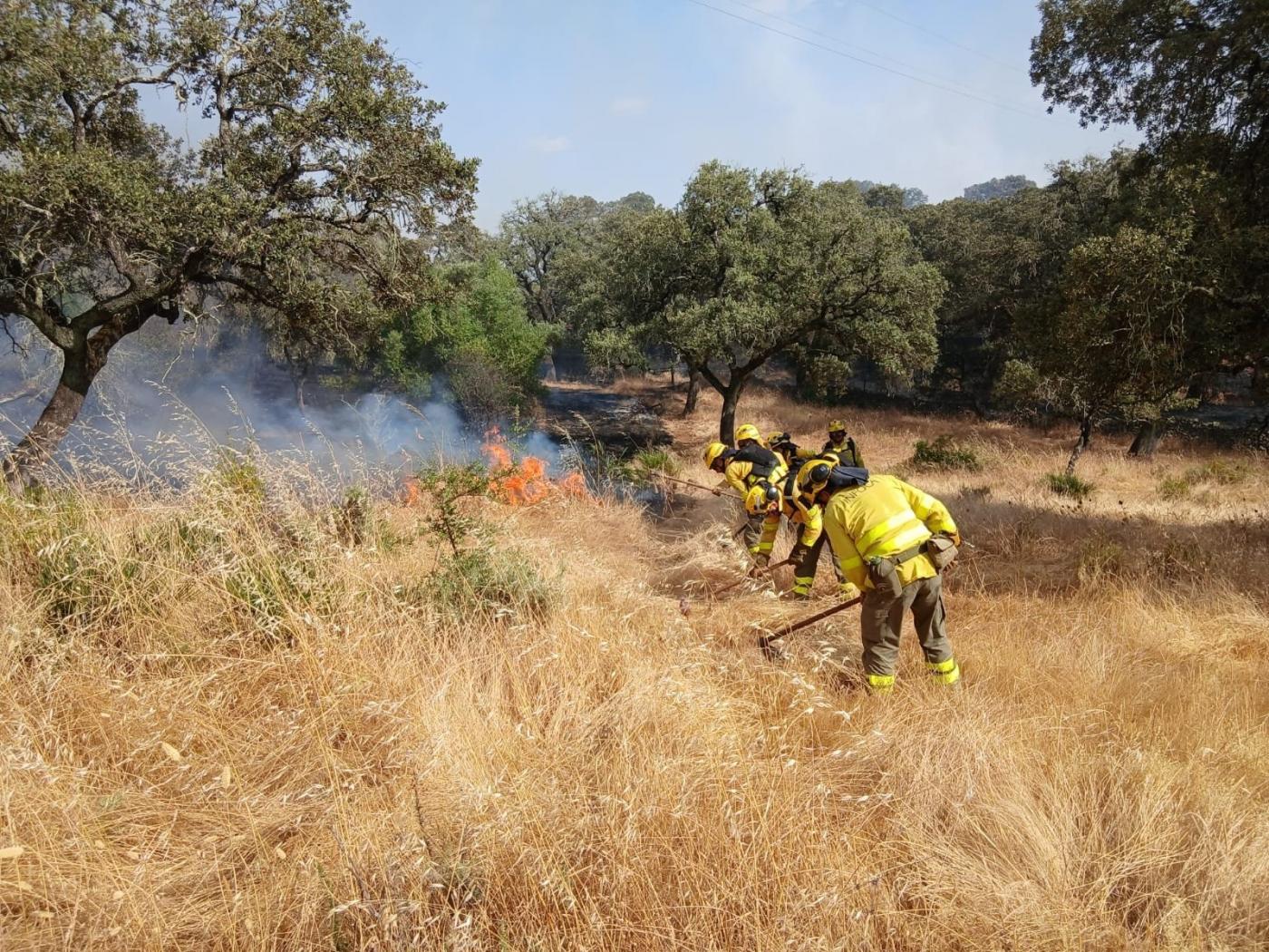 Trabajos de Infoca para la estabilización del incendio de Zalamea. - INFOCA