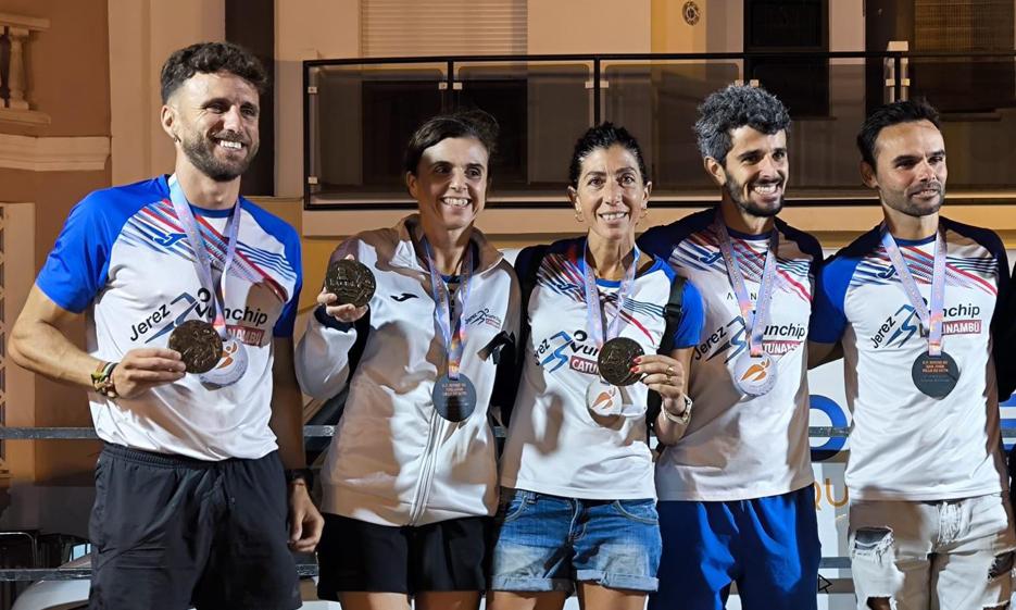 Los ganadores de la prueba. - 
