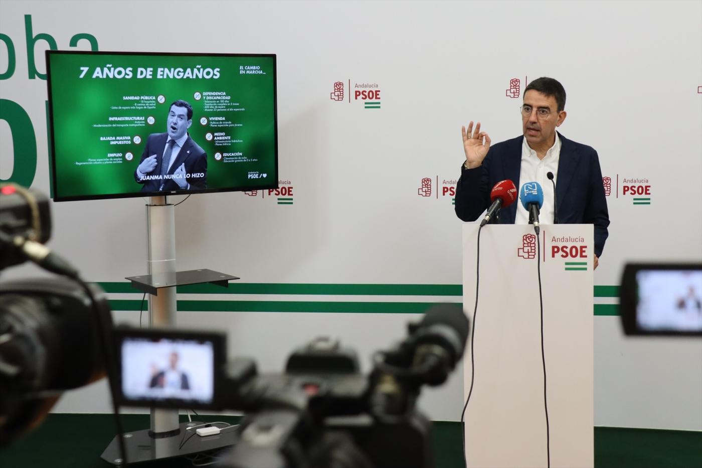 PSOE-A reta a Moreno a convocar elecciones 
