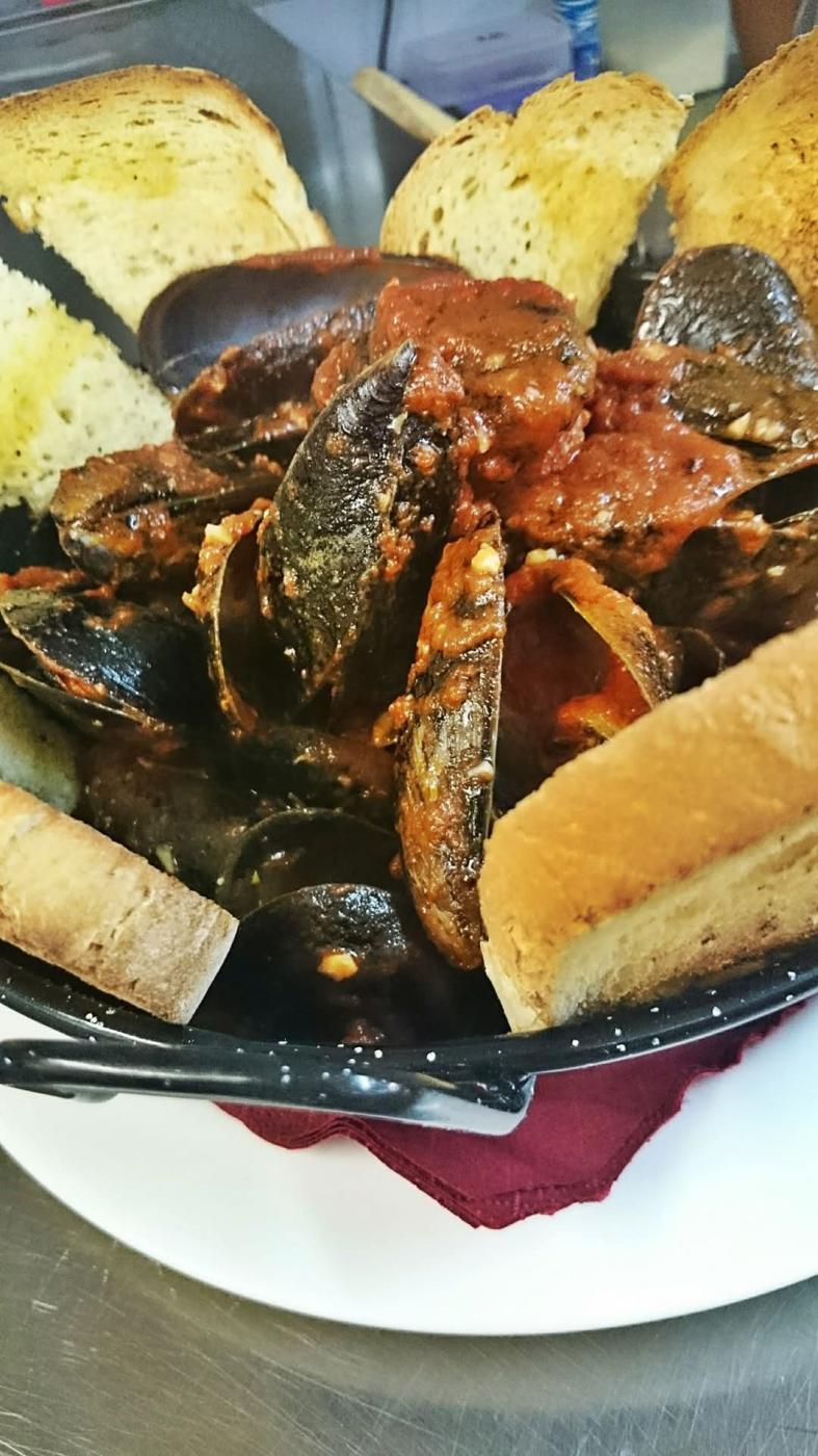 Los mejillones con salsa picante de Mariareggina