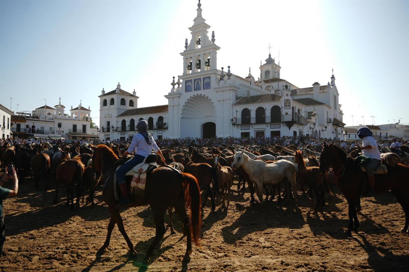 Doñana se cita un año más con la tradición al paso de la ancestral Saca de las Yeguas
