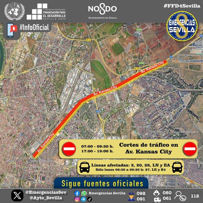 Las zonas cortadas al tráfico. - Emergenciassev