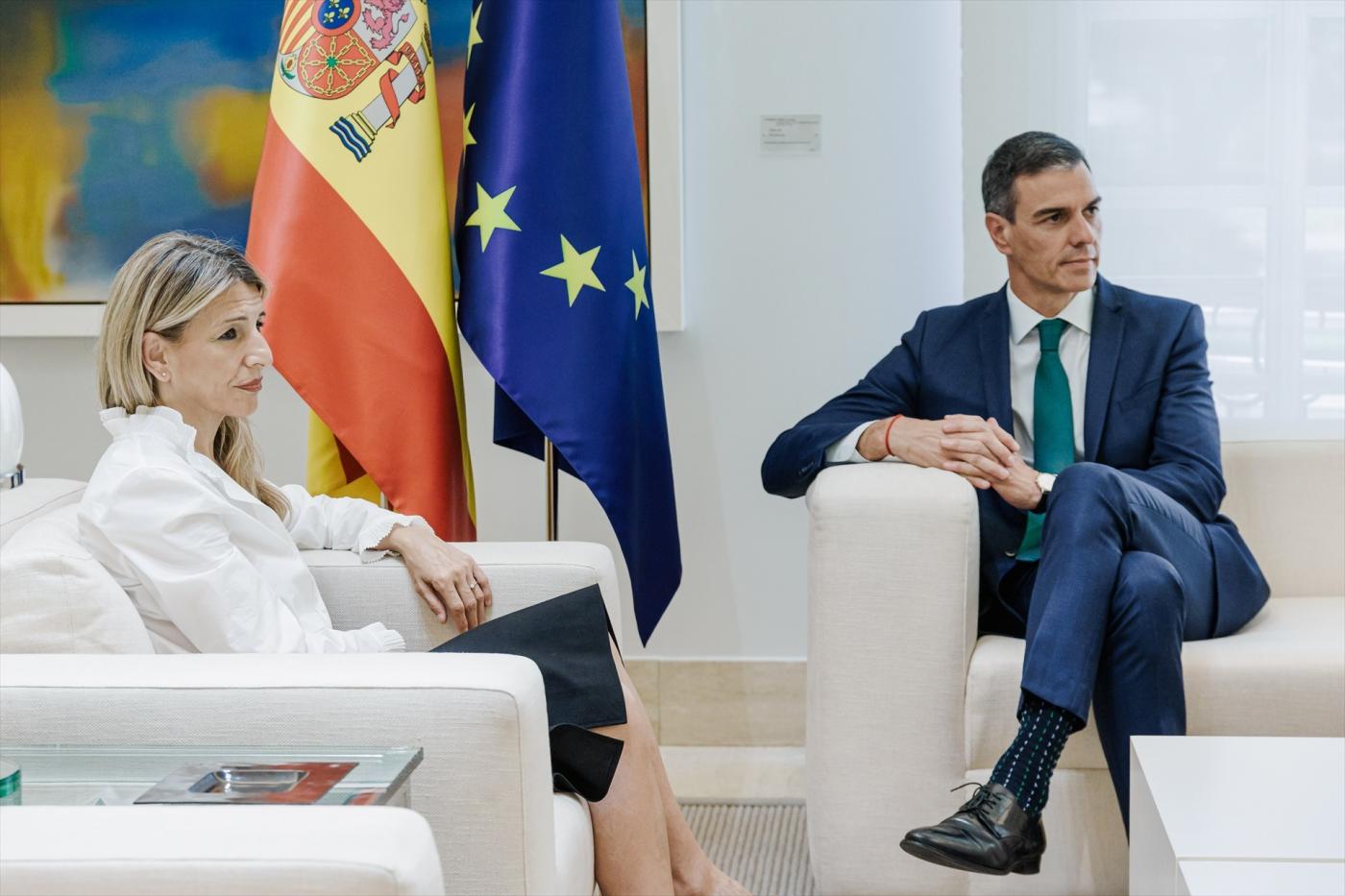 Yolanda Díaz y Pedro Sánchez. - EP