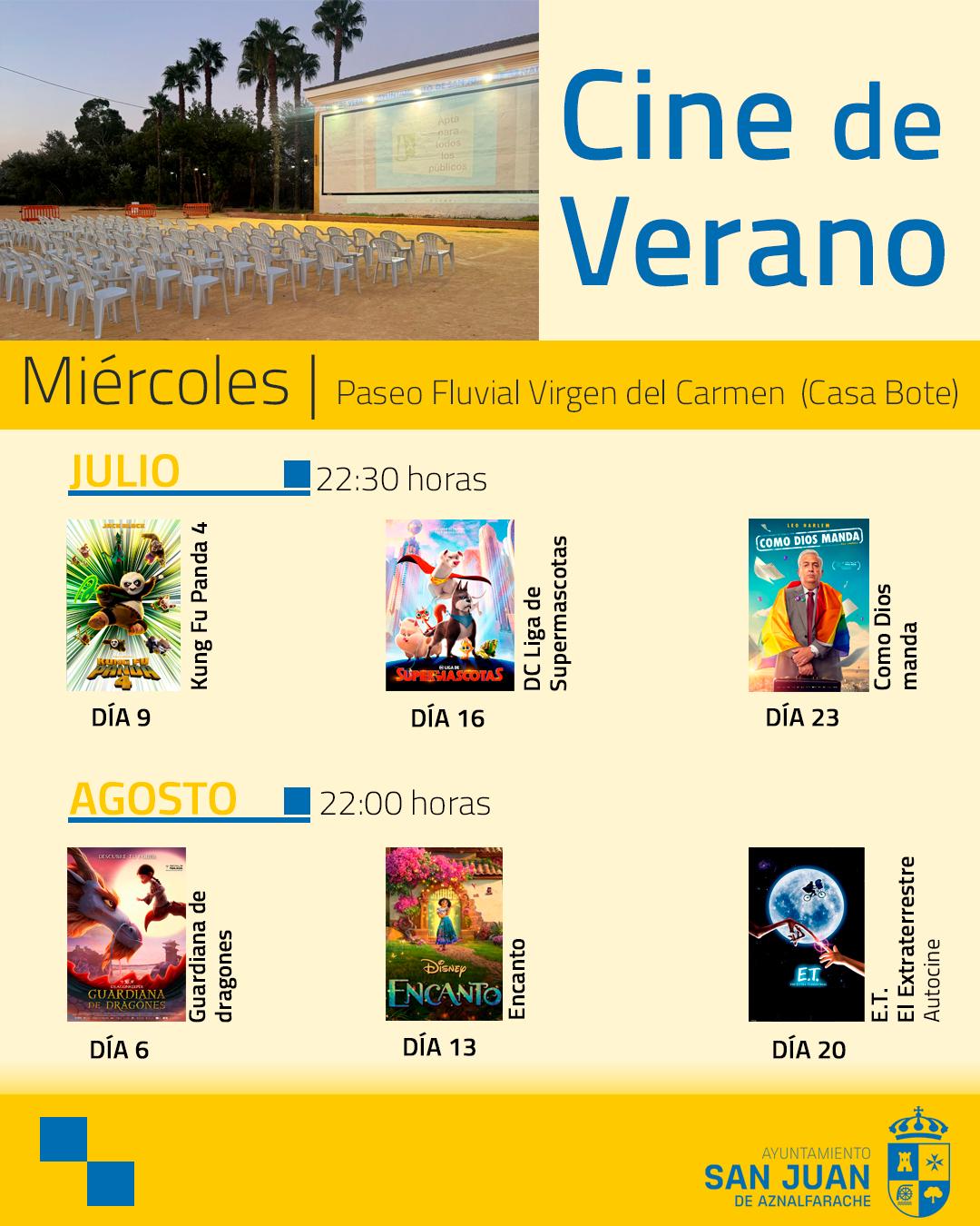 El cine de verano regresa a San Juan con seis sesiones 