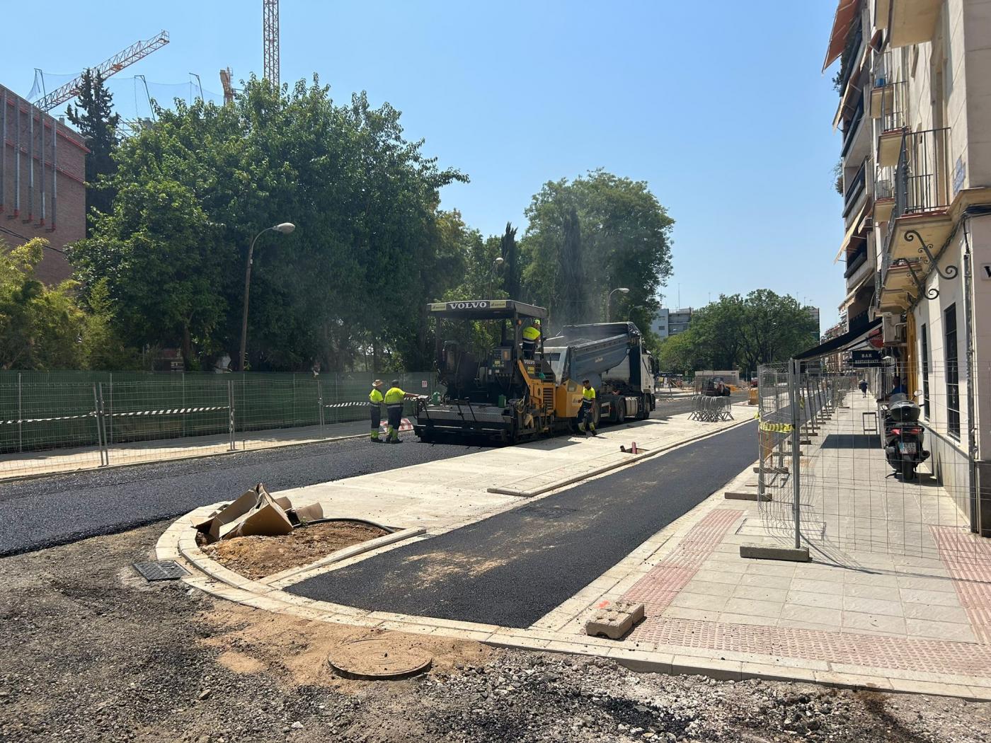 Obras en la calle Juan Sebastián Elcano - AYUNTAMIENTO DE SEVILLA