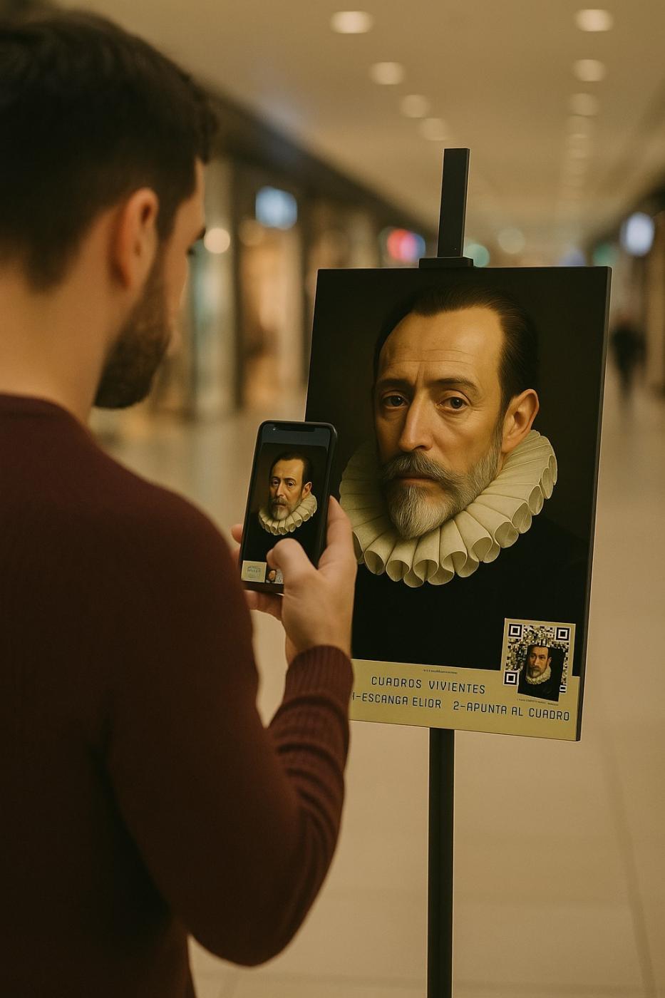 La IA da vida a personajes cervantinos en una exposición interactiva