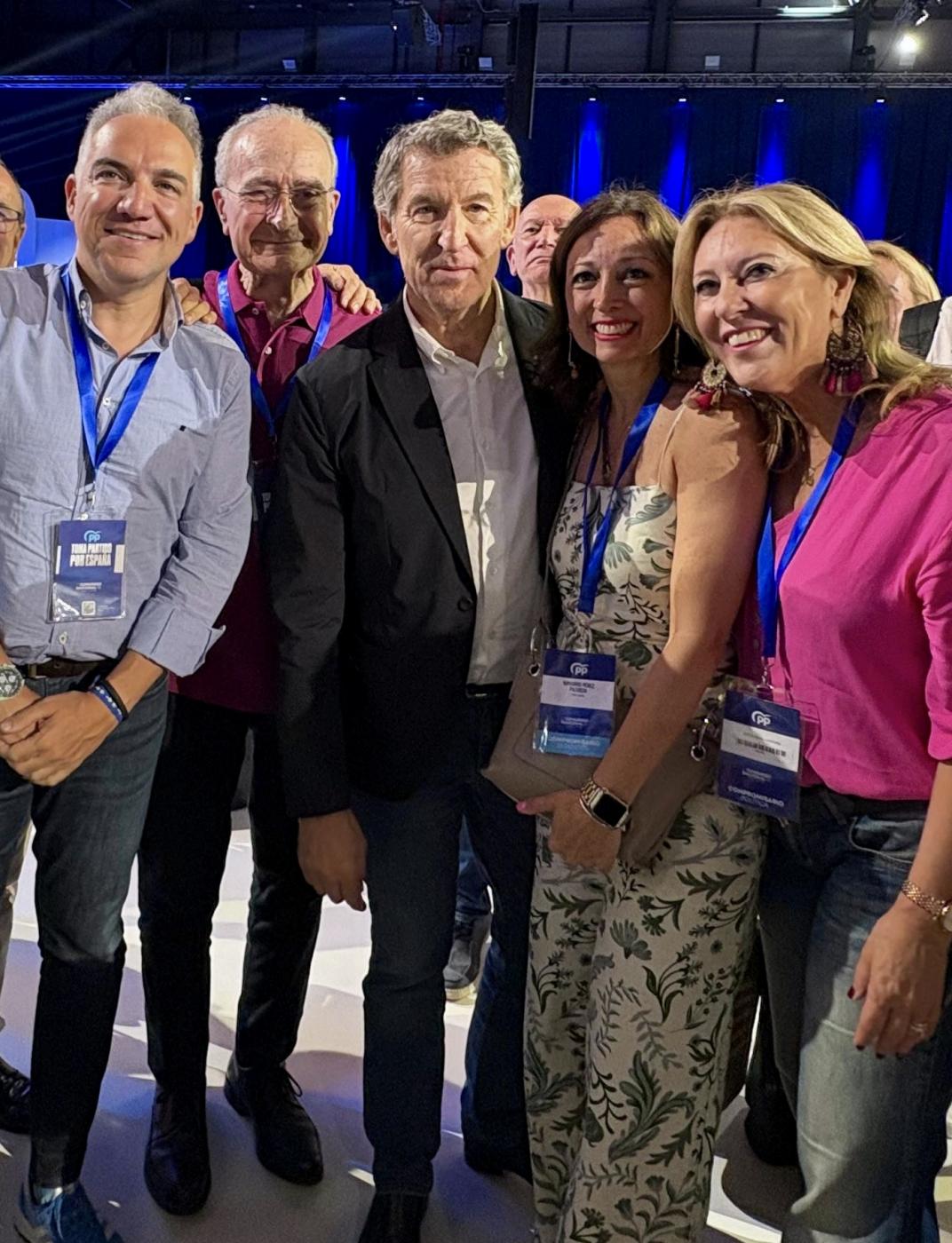 Representantes del PP malagueño con Feijóo. - VM