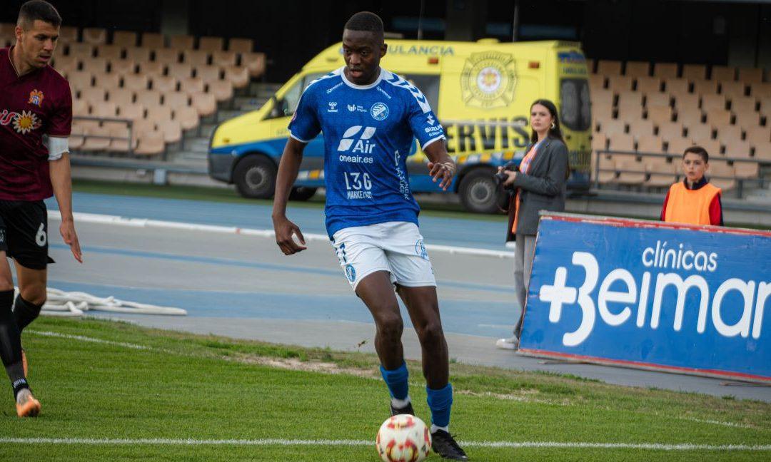 Ingoma, durante un partido con el Xerez DFC. - xerezdfc.com