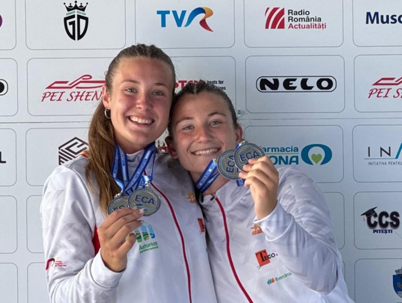 Elena Gómez-Millán y Ana Cantero se traen dos medallas de platas de Rumanía
