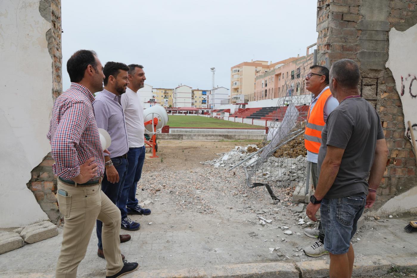 Las obras del estadio de fútbol de la UD Roteña avanzan según los plazos establecidos