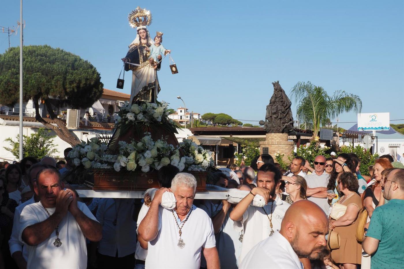 Mazagón celebra este mes las fiestas en honor a su patrona, la Virgen del Carmen