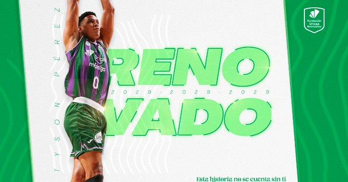 Tyson Pérez, renovado. - UNICAJA CB
