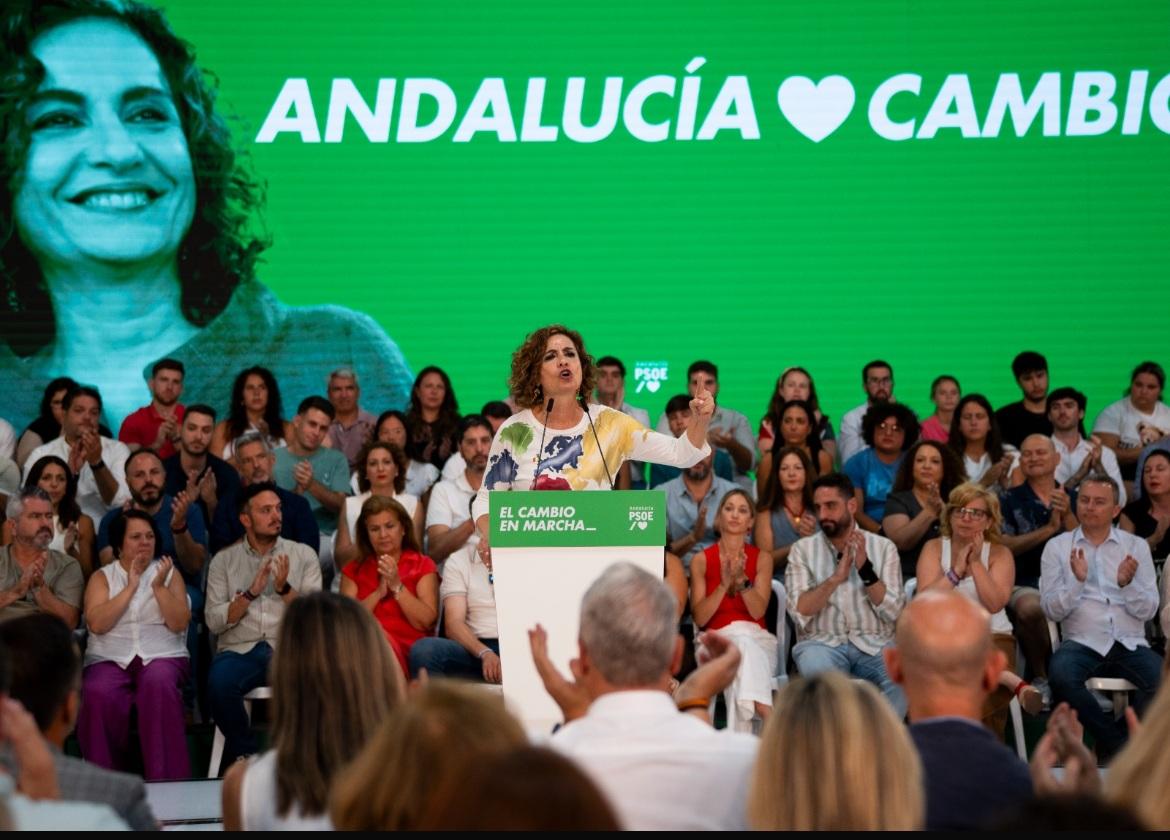 María Jesús Montero, durante su intervención en el acto de Jerez - PSOE