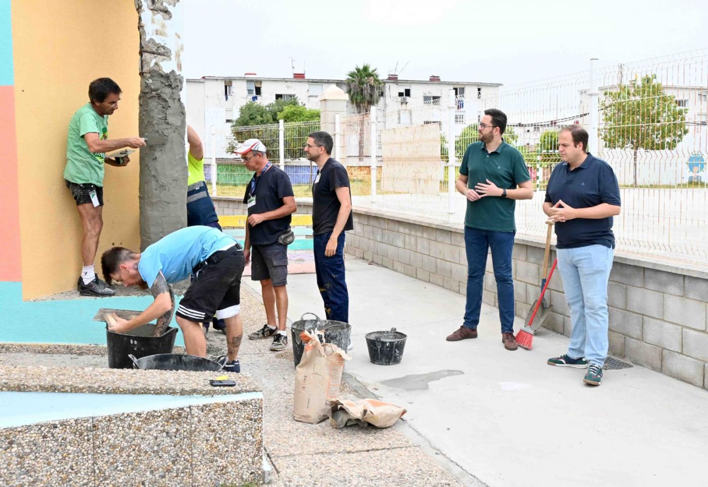 Obras en el colegio Andalucía de Algeciras. - AI