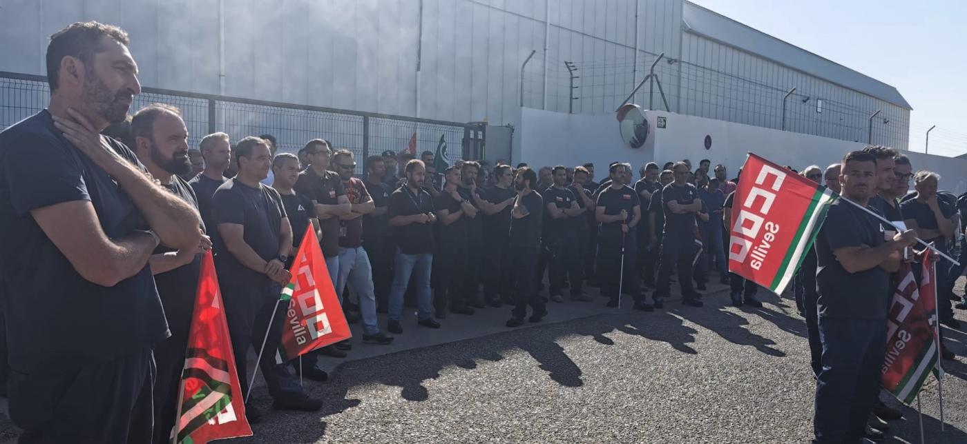Seguimiento total en el primer paro de una hora convocado en Alestis Aeroespace