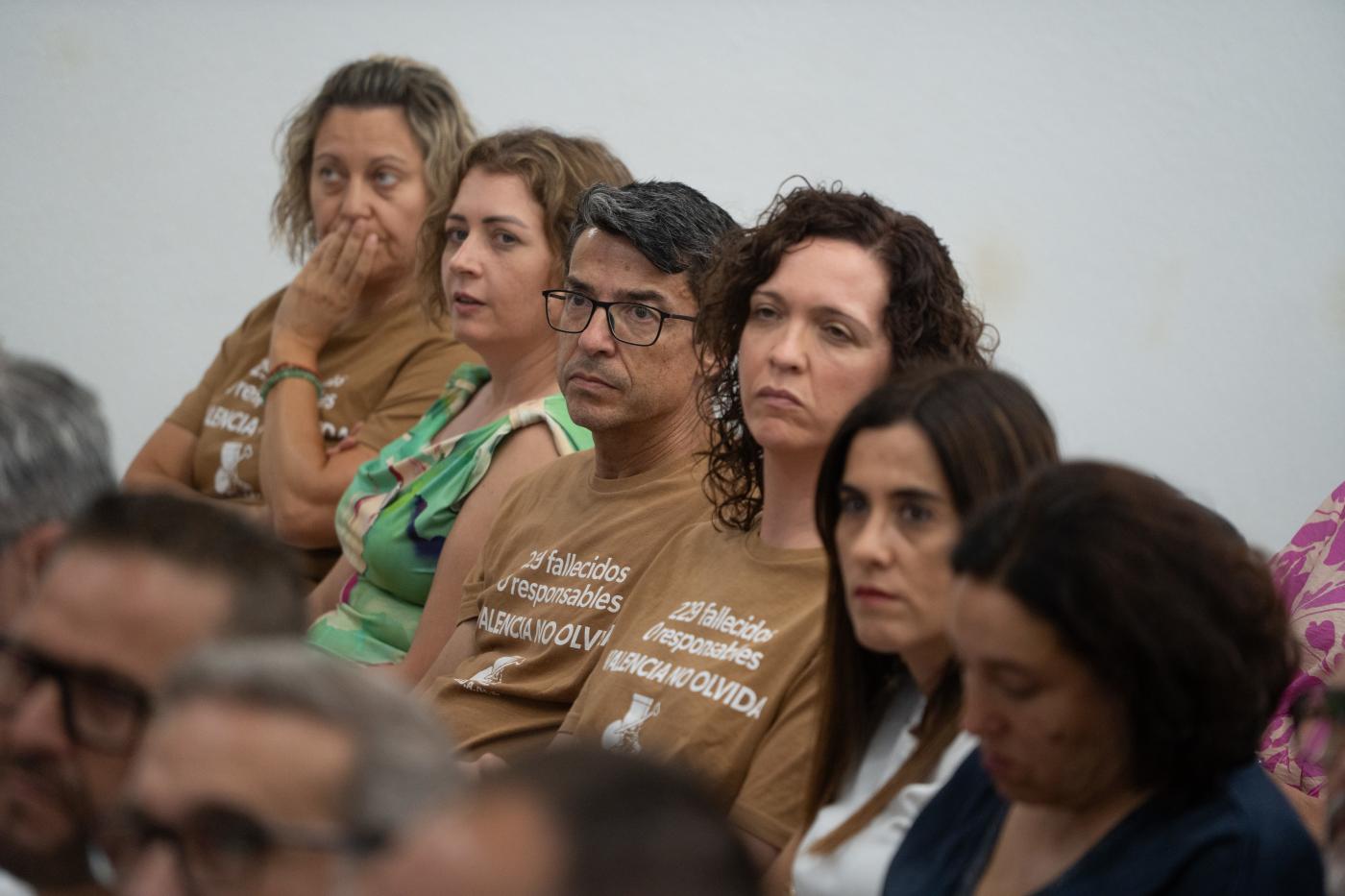 Víctimas de la dana durante el acto homenaje. - Europa Press.