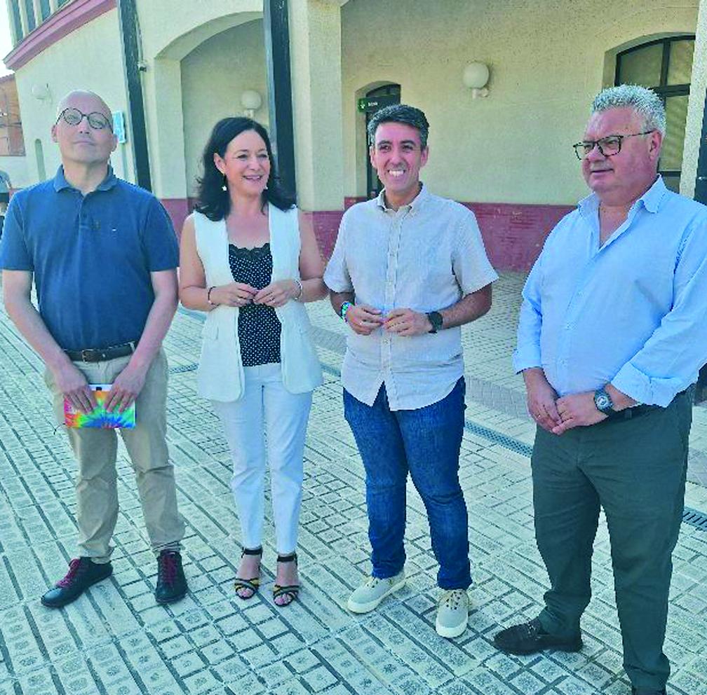 Los dirigentes del PSOE durante su rueda de prensa.   - 