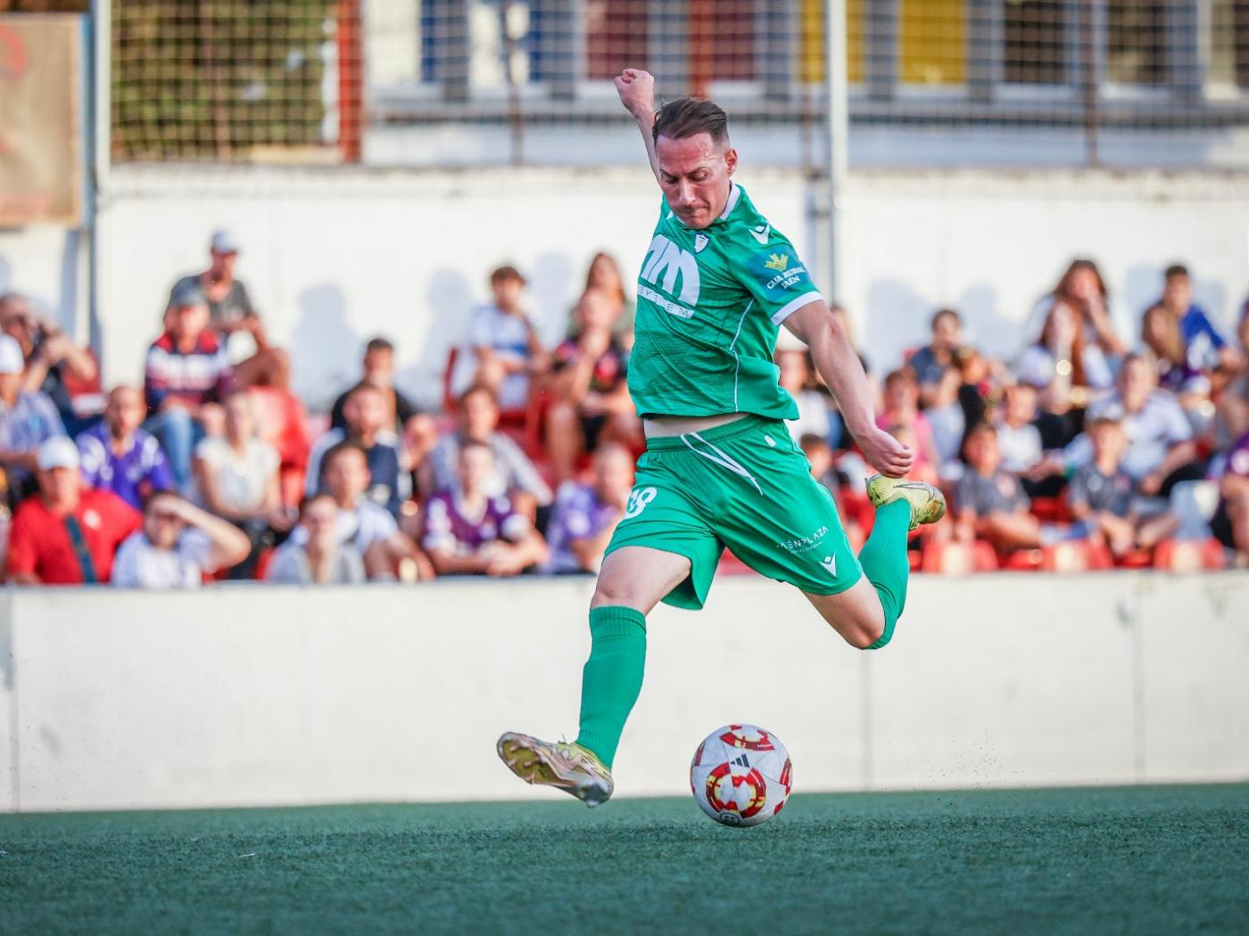 Migue García, en un partido con el Real Jaén.  - Miranda López