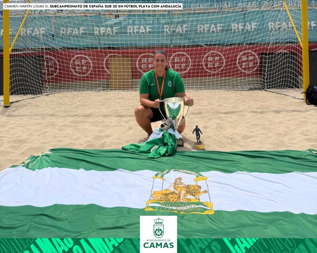 Camas celebra un nuevo éxito de Carmen Martín con Andalucía en fútbol playa