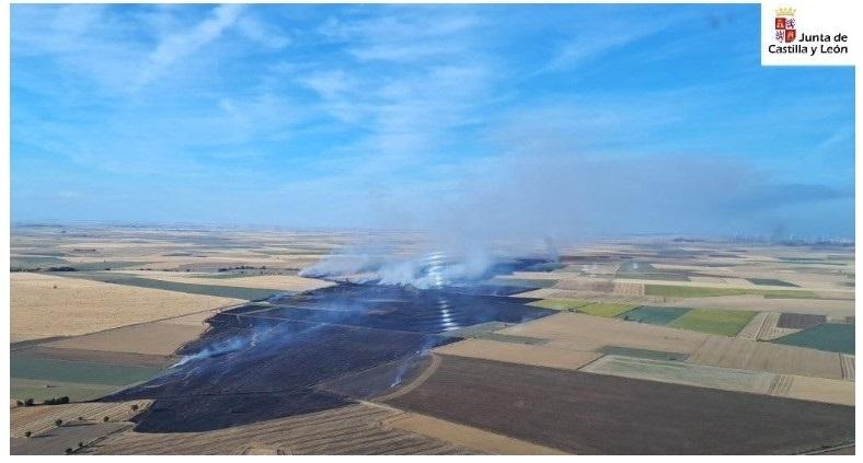 Controlado un incendio accidental en Montealegre de Campos que alcanzó gravedad 1