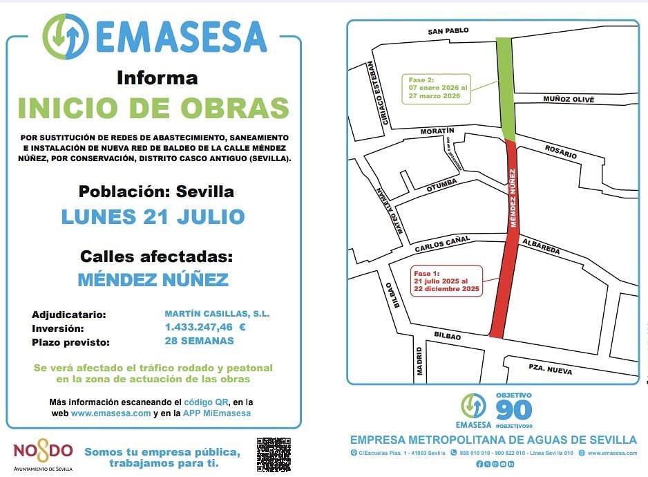 Bando informativo de las obras. - Ayto