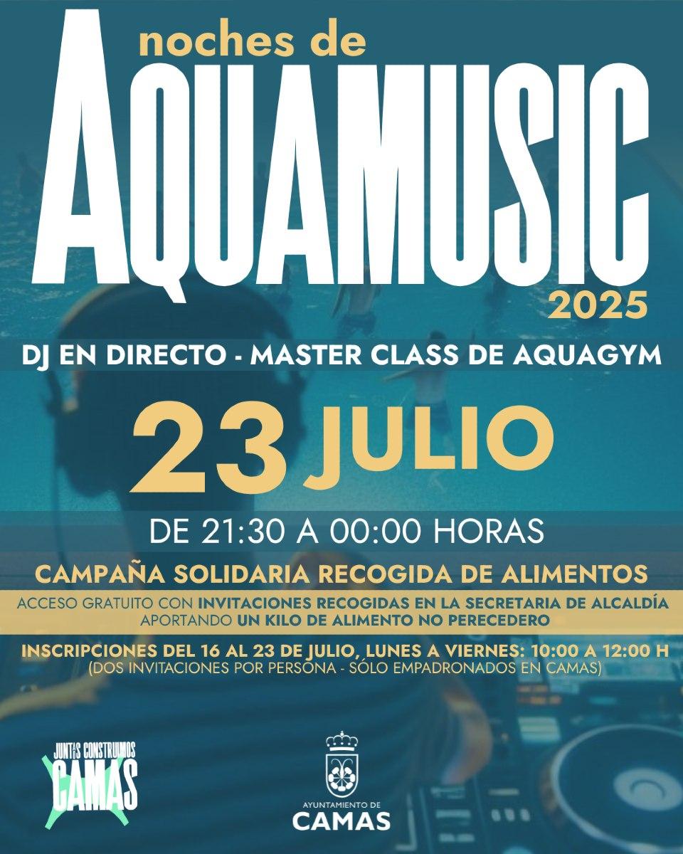 Camas celebra el 23 de julio una nueva edición de Aquamusic en la piscina municipal