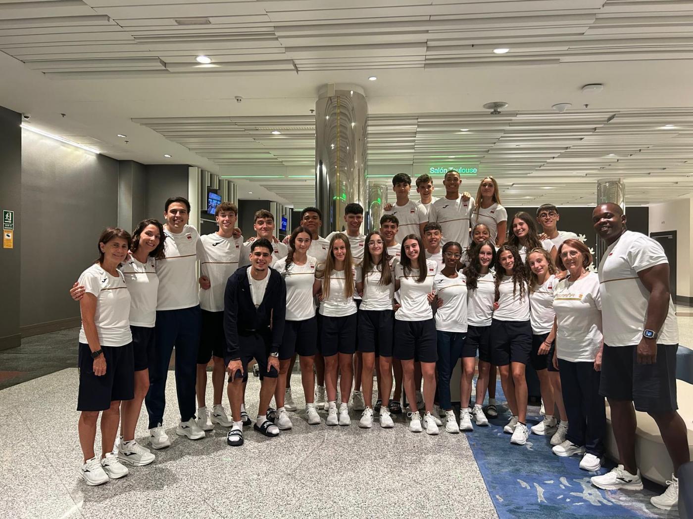 La atleta de San Juan Ana Estrella de León compite en el FOJE 2025 en Macedonia del Norte
