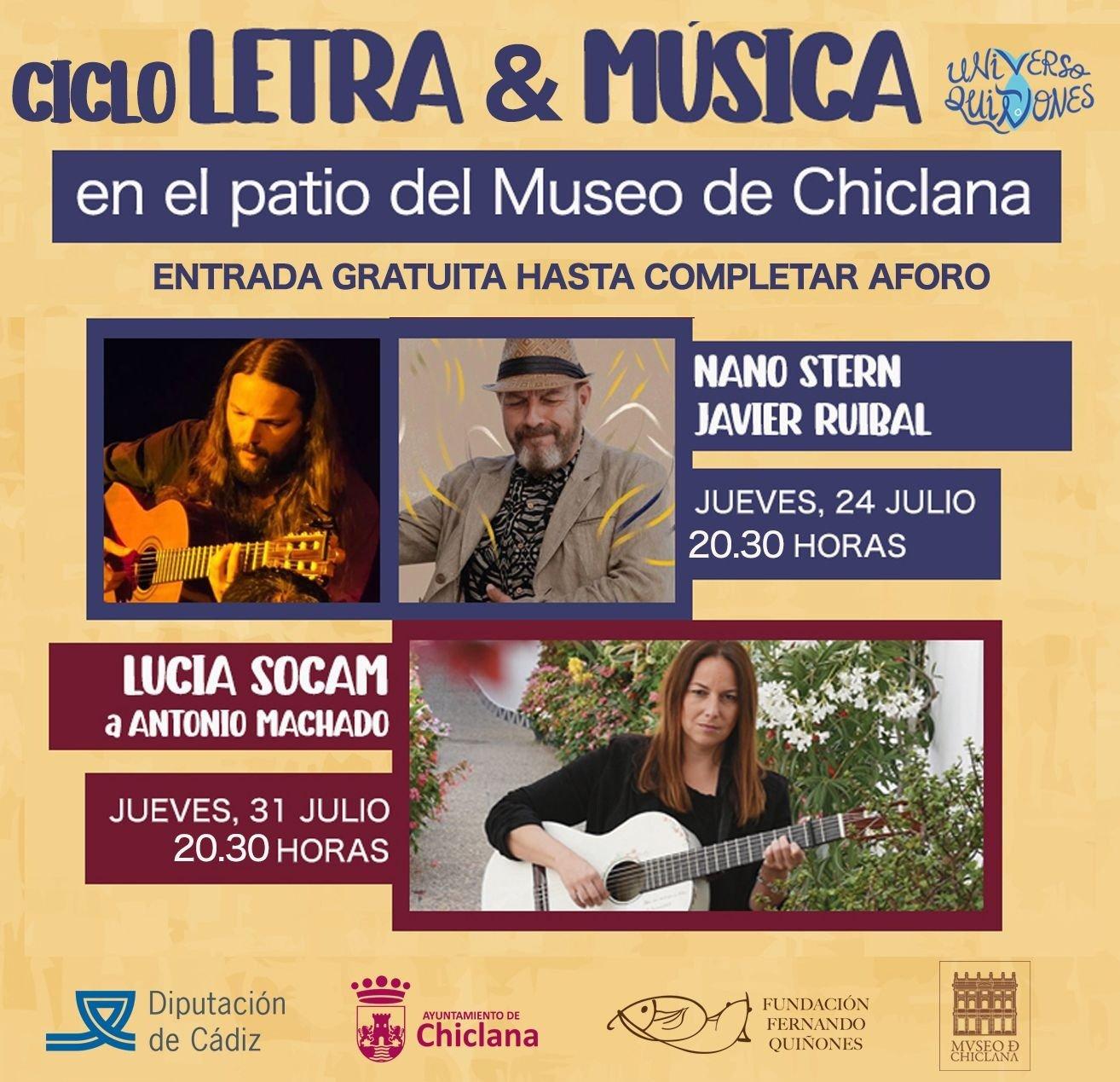 Nano Stern y Javier Ruibal, protagonistas este jueves del ciclo ‘Letra&Música’