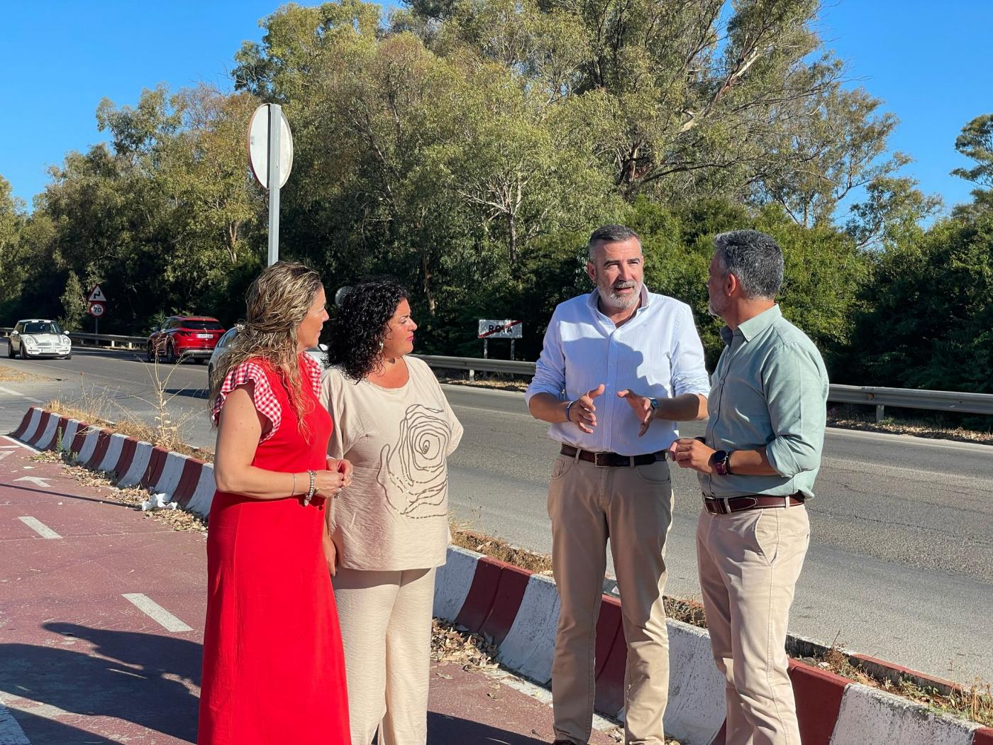 PSOE de Cádiz exige a la Diputación y Junta el reasfaltado de la carretera A-2075