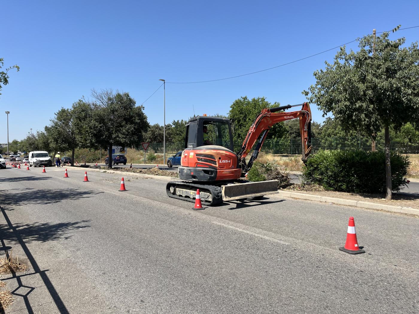 Renovación integral de la mediana de la avenida de Ucrania con más arbolado