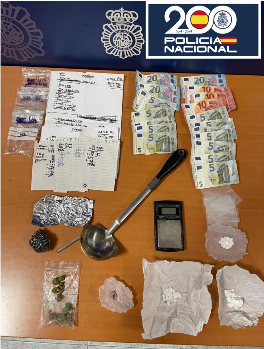 La droga incautada.  - Policía Nacional
