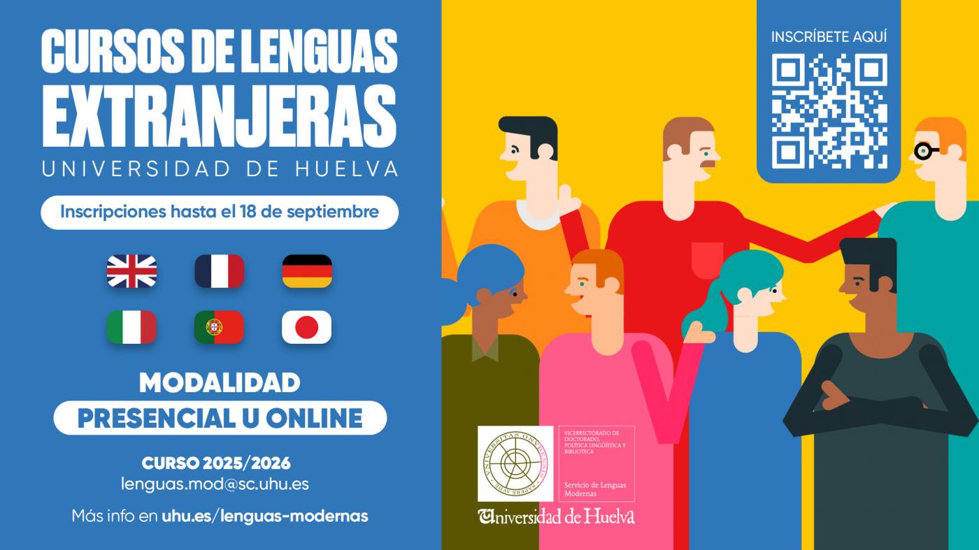 La Universidad de Huelva lanza sus cursos de Lenguas Modernas en modo presencial y virtual